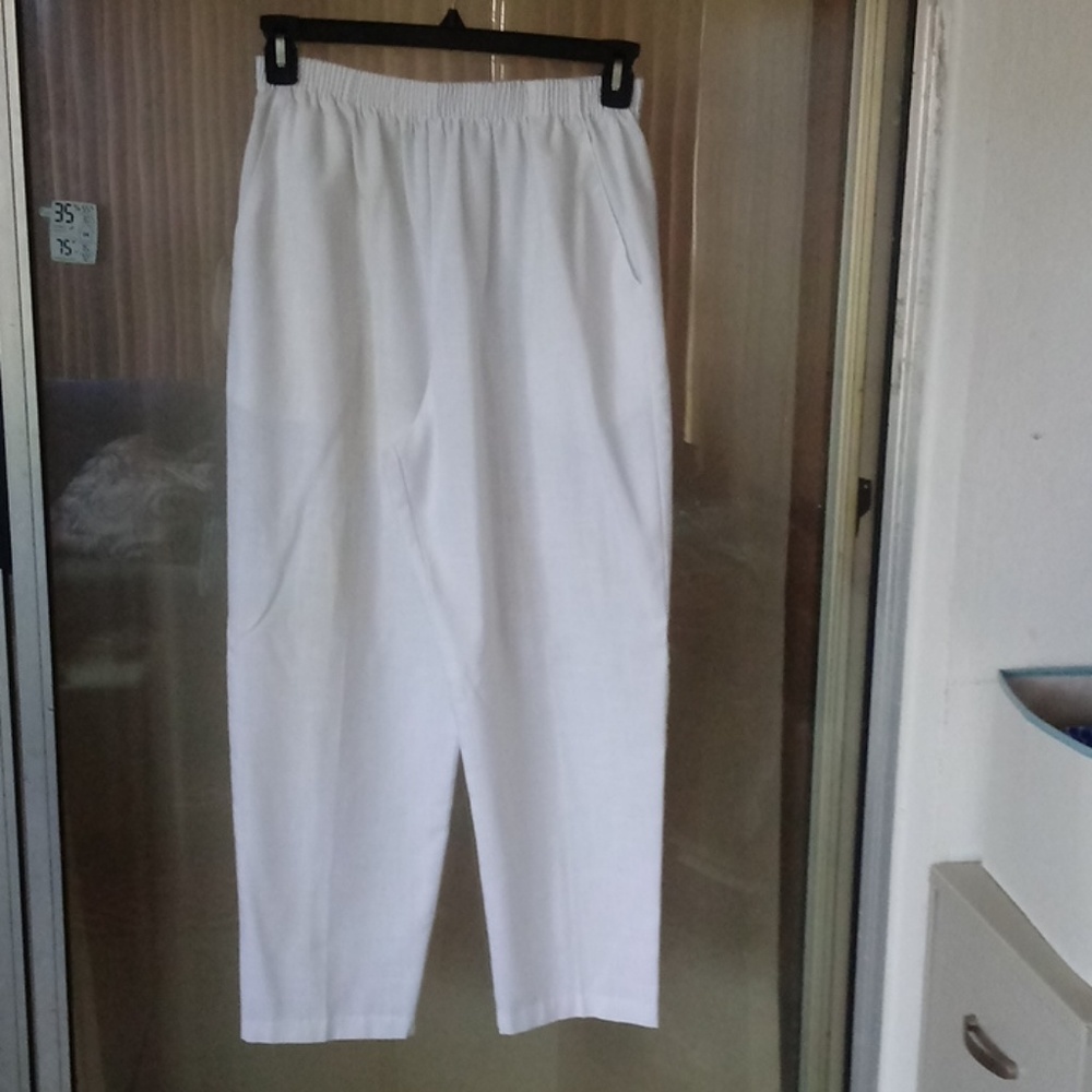 Briggs white dress pants elastic waistband women s